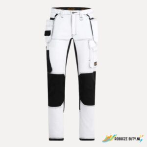 Belhurt Tayron White - spodnie robocze stretch z odpinanymi kieszeniami