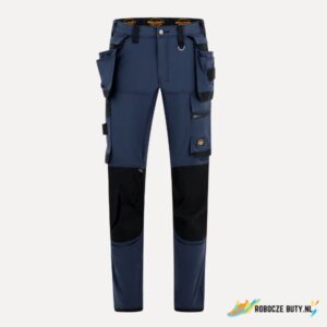 Belhurt Django Full Stretch Navy - spodnie robocze stretch z wywietrznikami i odpinanymi kieszeniami
