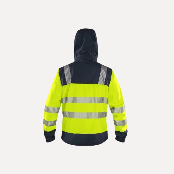 Canis Safety Halifax Sheel - kurtka męska , kolor żółty - widok z tyłu