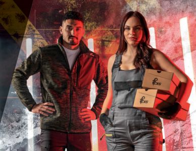 mężczyzna i kobieta ubrani w odzież roboczą canis safety