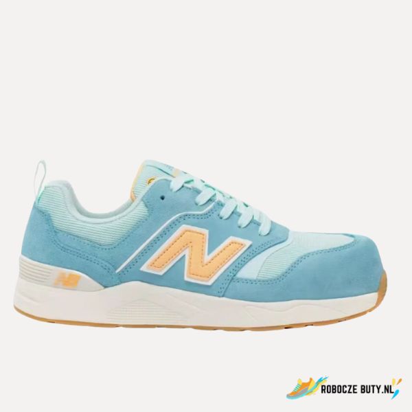 New Balance Elite Lite - buty robocze S1PL, aluminiowy podnosek, kolor niebiesk pomarańczowy
