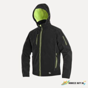 Canis Safety Durham - kurtka robocza, męska, softshell, kolor czarno-żółty
