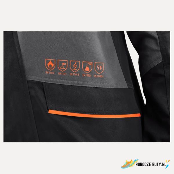 Canis Safety WorkTech-Multi - bluza robocza, wielofunkcyjna, męska, kolor szaro-czarny - obrazek 3