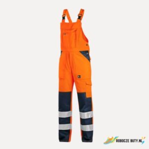 Canis Safety Norwich - ogrodniczki robocze, męskie, ostrzegawcze, kolor pomarańczowo-niebieski