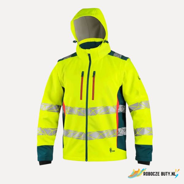 Canis Safety Bedford- kurtka robocza, ostrzegawcza, softshell, kolor żółty