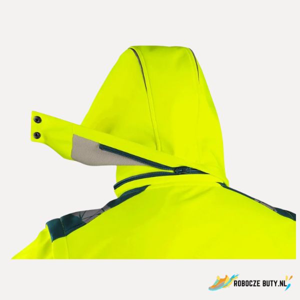 Canis Safety Bedford- kurtka robocza, ostrzegawcza, softshell, kolor żółty - obrazek 3