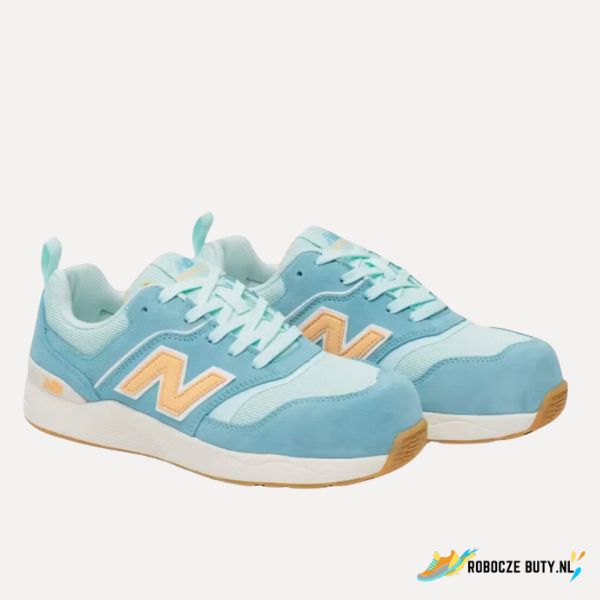 New Balance Elite Lite - buty robocze S1PL, aluminiowy podnosek, kolor niebiesk pomarańczowy - obrazek 3