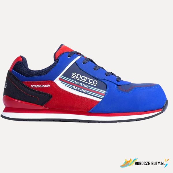 Sparco Gymkhana Montecarlo - buty robocze S3 SRC HRO ESD, kompozytowy podnosek, kolor niebiesko -czerwony
