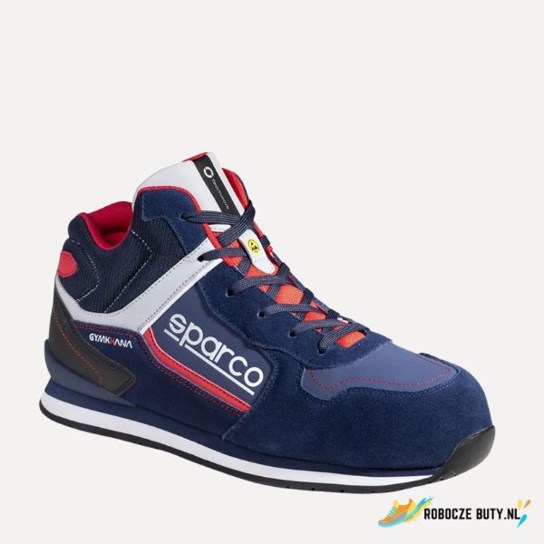 Sparco Gymkhana Olympus - buty robocze S3S FO HRO SR ESD, kompozytowy podnosek, kolor granatowo -czerwony - obrazek 2