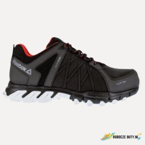 Reebok Work IB1050 Fusion Trailgrip Work Athletic Oxford - buty robocze S3 SRC, aluminiowy podnosek, kolor czarno-czerwony