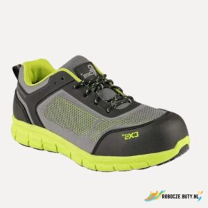 Canis Safety Land Falster - buty roboczes S1P, kompozytowy podnosek, kolor szaro-zielony