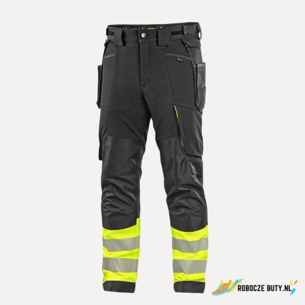 Canis Safety Naos - spodnie robocze, męskie, Hi-Vis, kolor czarno-żółty