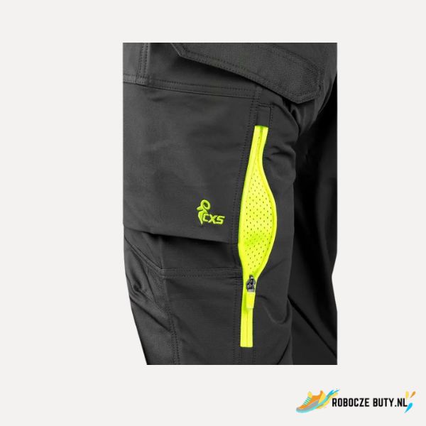 Canis Safety Naos - spodnie robocze, męskie, Hi-Vis, kolor czarno-żółty - obrazek 5