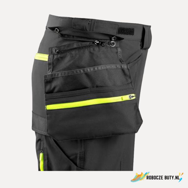 Canis Safety Naos - spodnie robocze, męskie, Hi-Vis, kolor czarno-żółty - obrazek 4