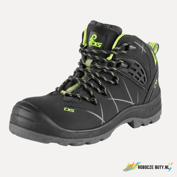 Canis Safety Universe Meteor - buty robocze S3S, kompozytowy podnosek, kolor czarno-zielony - obrazek 2