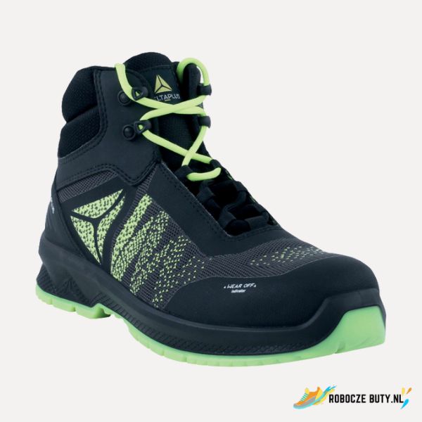 Delta Plus Cima - buty robocze S1PS SR, kompozytowy podnosek, kolor czarno-zielony